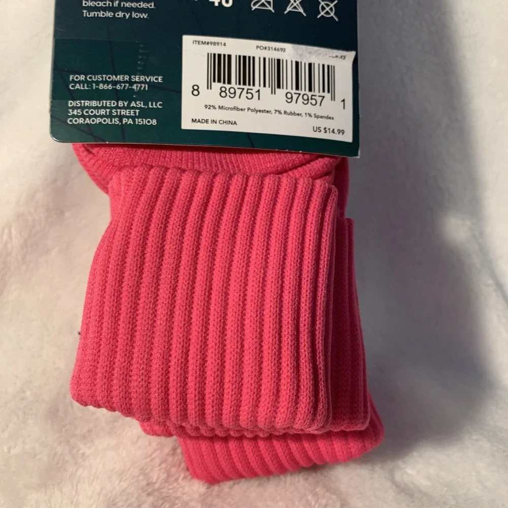 NEW DSG Socks Sz XS Soccer Athletic Knee High Tube Baseball  Hot Pink 2 Pack NWT